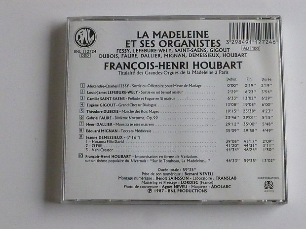 Francois-Henri Houbart - La Madeleine et ses Organistes