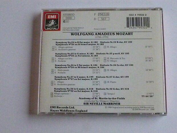 Mozart - Symph. 24,25,26,27,32 / Neville Marriner