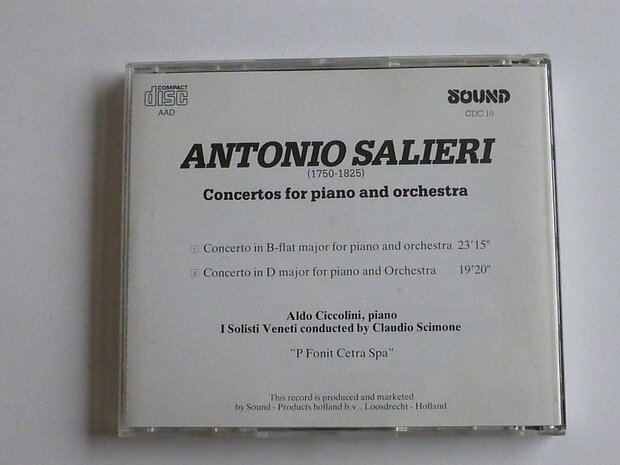Antonio Salieri - Concertos / Aldo Ciccolini, Claudio Scimone