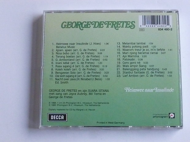 George de Fretes - Heimwee naar Insulinde (Decca)