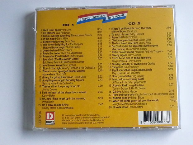 Happy Days are here again - Liedjes van de bevrijding (2 CD)