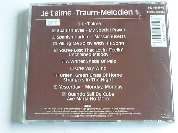 Orchester Anthony Ventura - Je t'aime Traum-Melodien