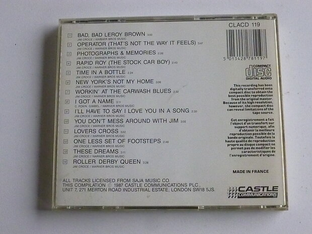 Jim Croce - His Greatest Hits / Photographs & Memories