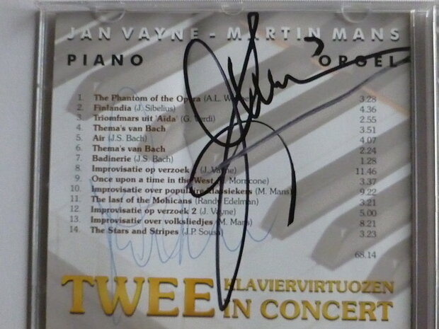 Jan Vayne / Martin Mans - Twee Klaviervirtuozen in concert (gesigneerd)