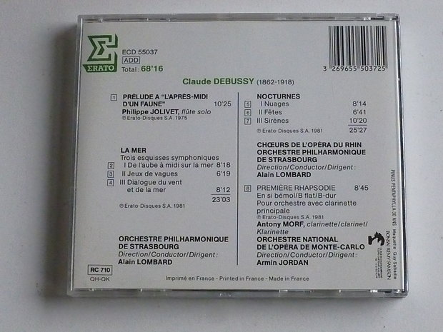 Debussy - La Mer, Noctures / A Jordan, A Lombard