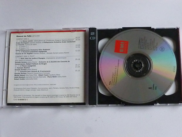 Manuel de Falla - LÁmour sorcier, le Tricorne, concerto pour clavecin / F. De Burgos (2 CD)