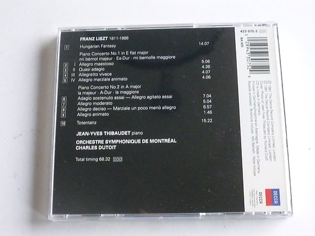 Liszt - Piano Concertos 1 & 2 / Thibaudet, Dutoit