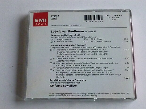 Beethoven - Symp. 5, 6 / Wolfgang Sawallisch