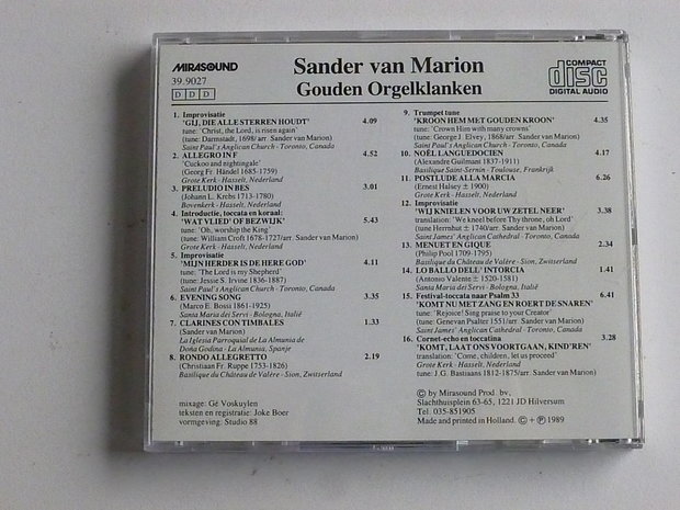 Sander van Marion - Gouden Orgelklanken