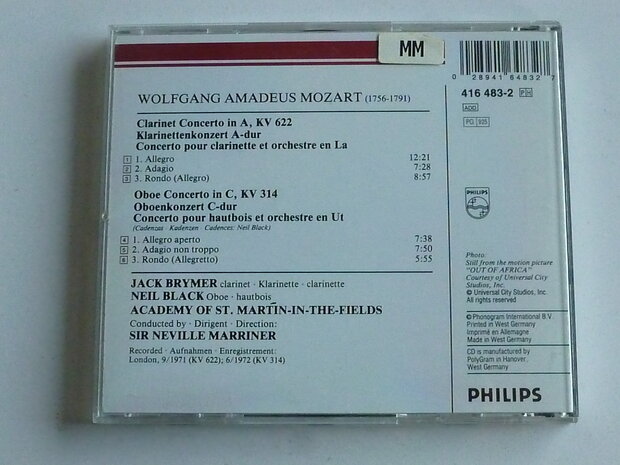 Mozart - Clarinet Concerto / Sir Neville Marriner