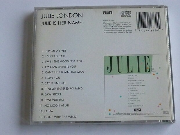 Julie London - Julie is her name