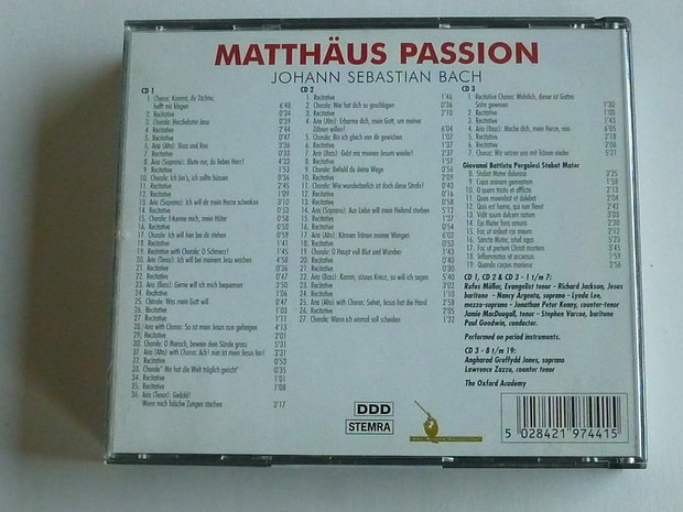 J.S. Bach - Matthäus Passion / Paul Goodwin (3 CD)