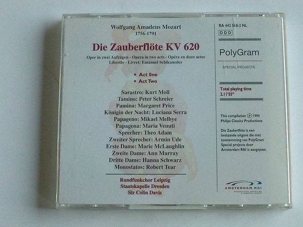 Mozart - Die Zauberflöte / Sir Colin Davis (2 CD)