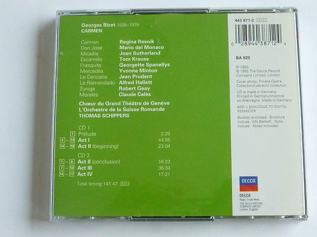 Bizet - Carmen / Joan Sutherland, Thomas Schippers (2 CD)