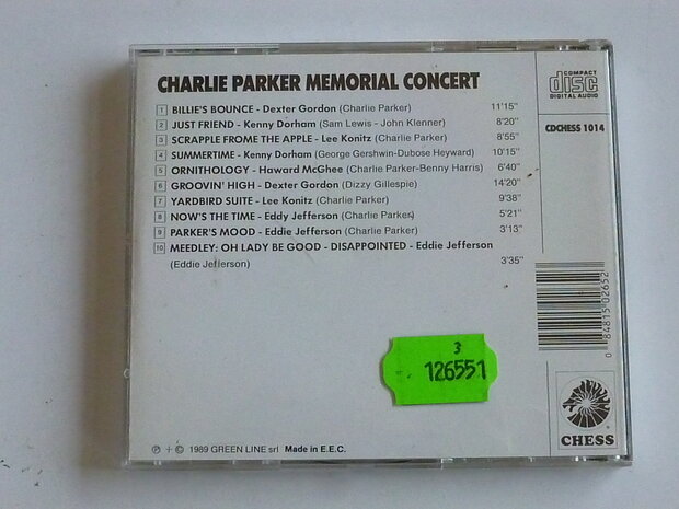 Charlie Parker - Memorial Concert