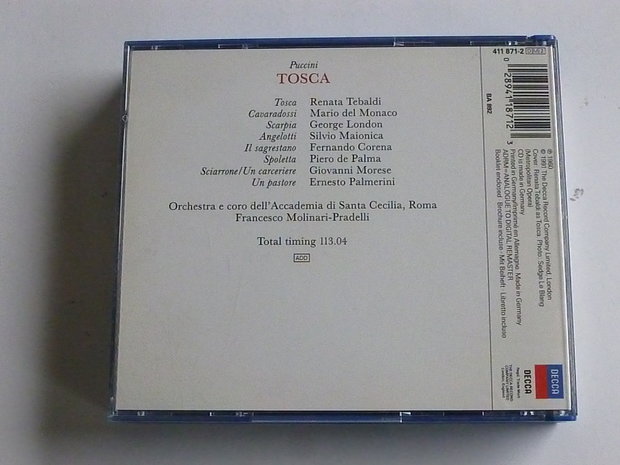 Puccini - Tosca / Renata Tebaldi / F. Molinari-Pradelli (2 CD)