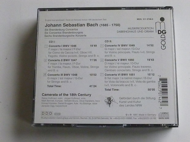 Bach - Brandenburg Concertos 1-6 / Camerata of the 18 th Century