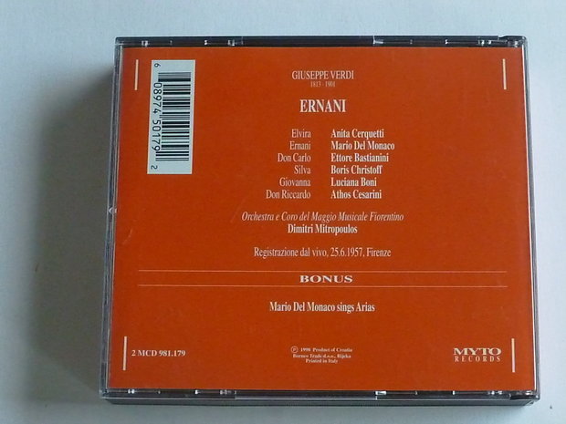 Verdi - Ernani / Cerquetti / Del Monaco / D. Mitropoulos (2 CD)