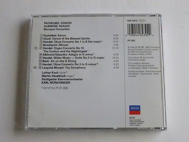 Pachelbel - Kanon, Albinini - Adagio / Karl Munchinger