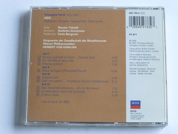 Verdi - Aida / Tebaldi, Karajan
