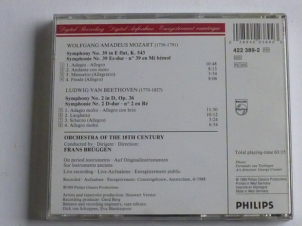 Mozart - Symphony 39 / Frans Bruggen