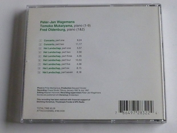Peter-Jan Wagemans - Het Landschap Concerto / Tomoko Mukaiyama, Fred Oldenburg