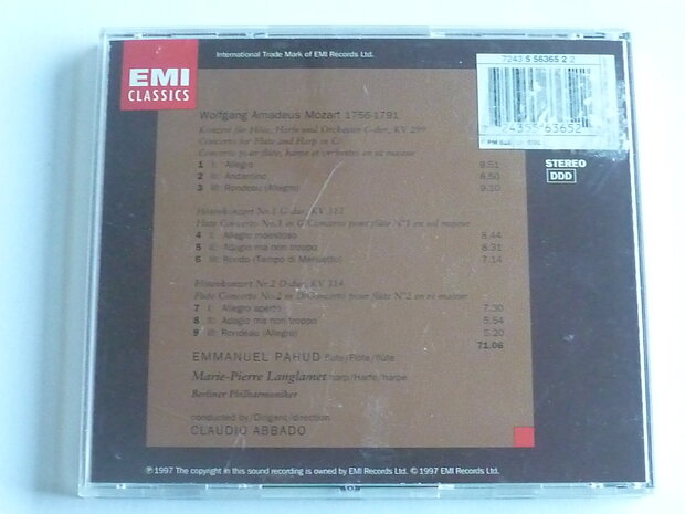 Mozart - Flötenkonzerte 1 & 2 / Emmanuel Pahud, C. Abbado