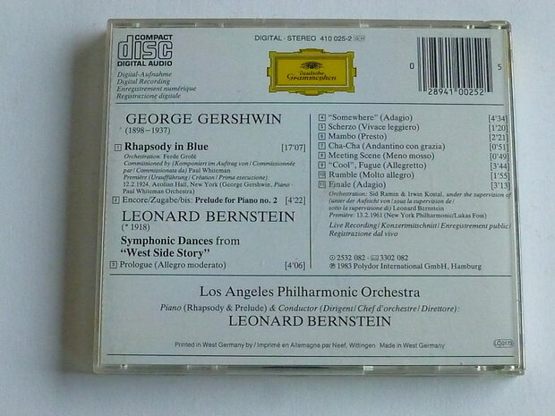 Gershwin - Rhapsody in Blue / Leonard Bernstein