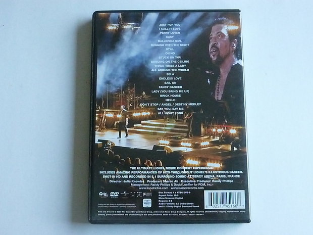 Lionel Richie - Live / His Greatest Hits and More  (DVD) 