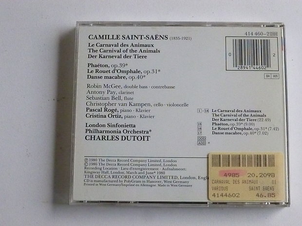 Saint-Saens - Carnaval des Animaux / Charles Dutoit