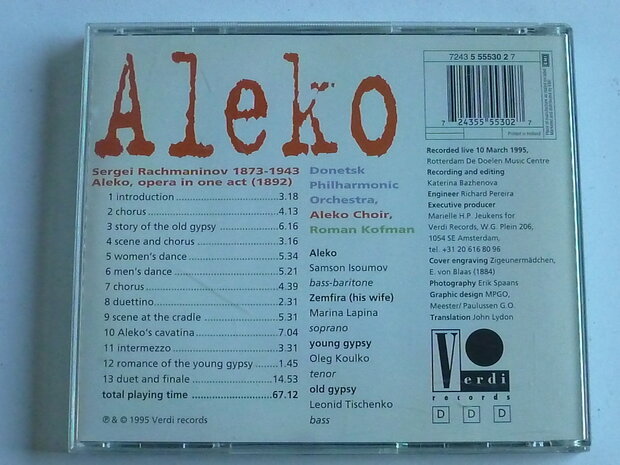 Rachmaninov - Aleko / Roman Kofman