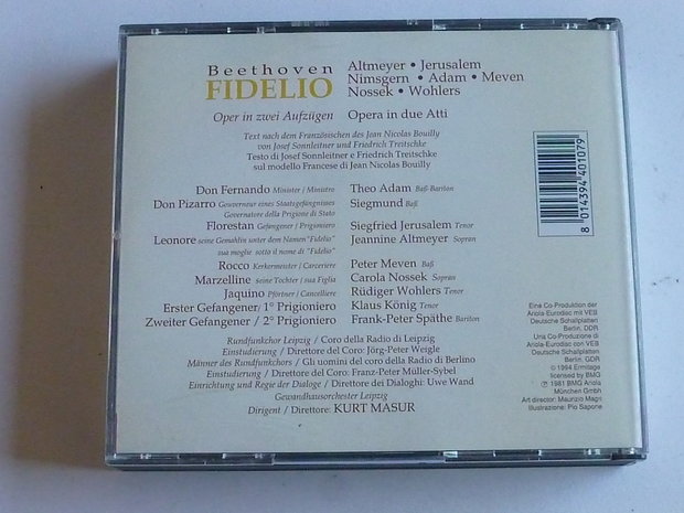 Beethoven - Fidelio / Kurt Masur (2 CD)