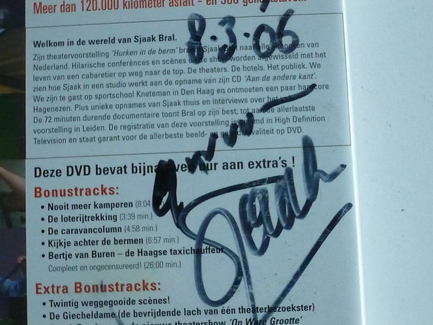 Sjaak Bral - Hurken in de berm (DVD) Gesigneerd