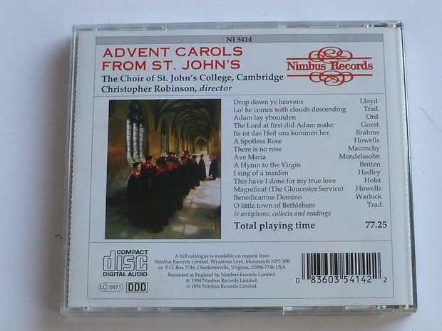 Advent Carols from St. John's - The Choir of St. John's College / Christopher Robinson