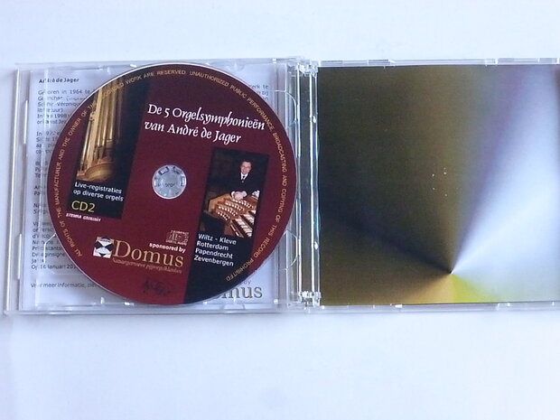 De 5 Orgelsymphoniën van Andre de Jager (2 CD)