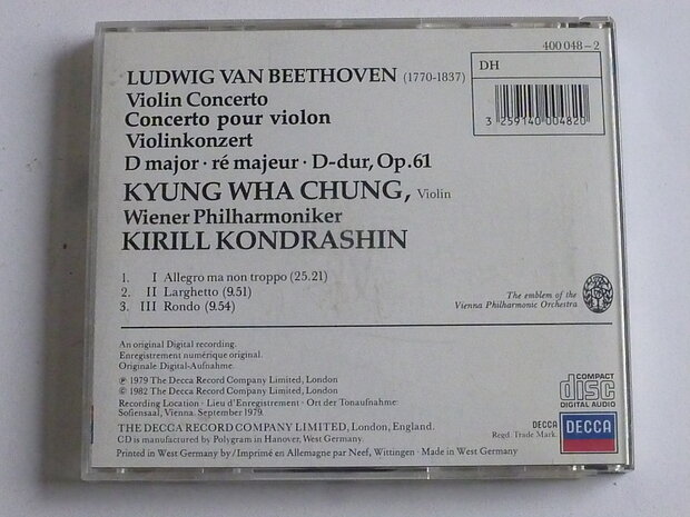 Beethoven - Violin Concerto / Kyung Wha Ching, Kirill Kondrashin