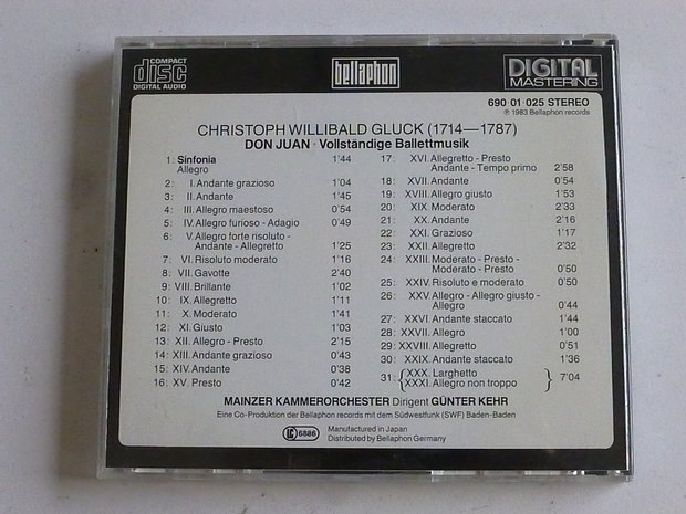 Gluck - Don Juan / Günter Kehr (bellaphon)