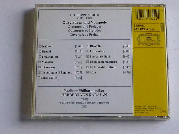 Verdi - Ouverturen & Vorspiele / Herbert von Karajan