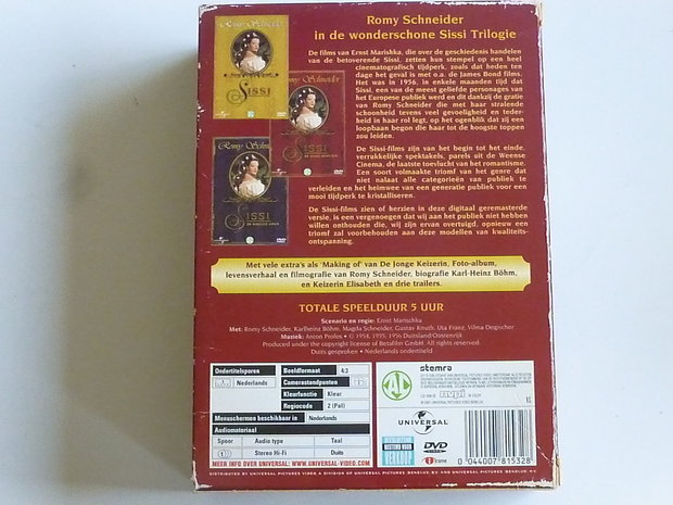 Romy Schneider - De Sissi Trilogie (3 DVD) digitaal geremasterd