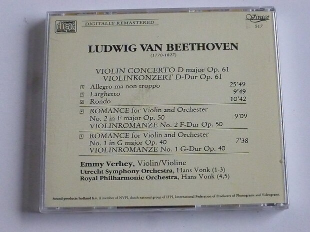 Beethoven - Violin Concerto / Emmy Verhey, Hans Vonk
