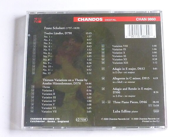 Schubert - Twelve Ländler ETC. / Luba Edlina