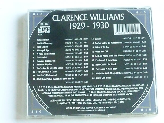 Clarence Williams - Classics 1929-1930