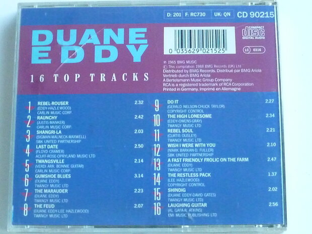 Duane Eddy - 16 Top Tracks
