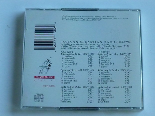 Bach - Suites for Cello Solo / Pieter Wispelwey (2 CD)