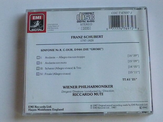 Schubert - Symphony nr. 8 / Riccardo Muti