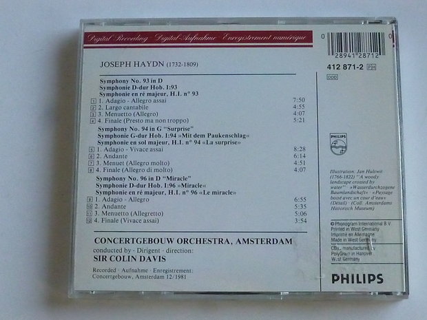 Haydn - Symphonies 93,94 & 96 / Sir Colin Davis