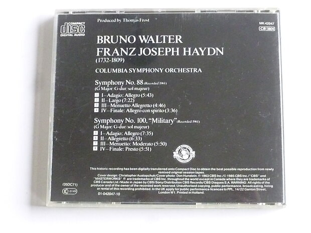 Bruno Walter - Haydn Symphony 88, 100