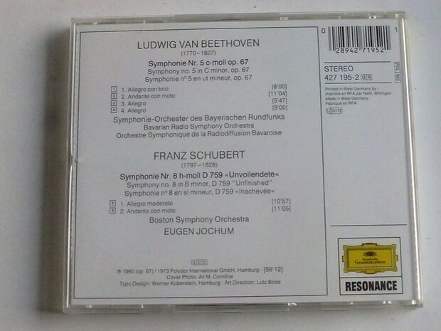 Beethoven - Symphonie 5 & 8 / Eugen Jochum