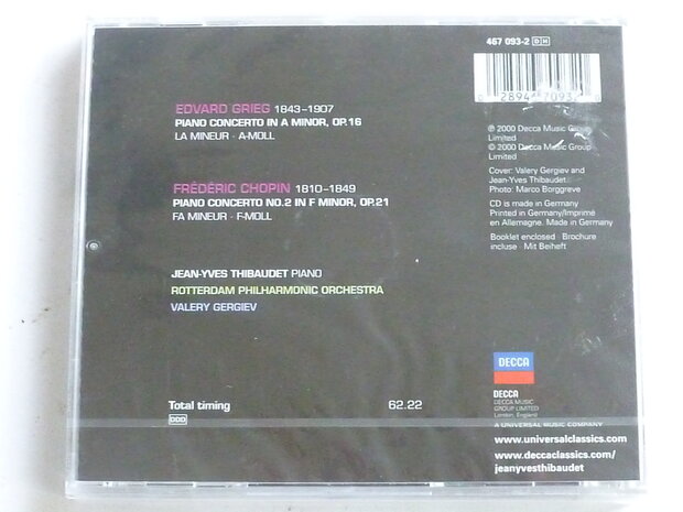 Gergiev / Jean-Yves Thibaudet - Grieg, Chopin (nieuw)