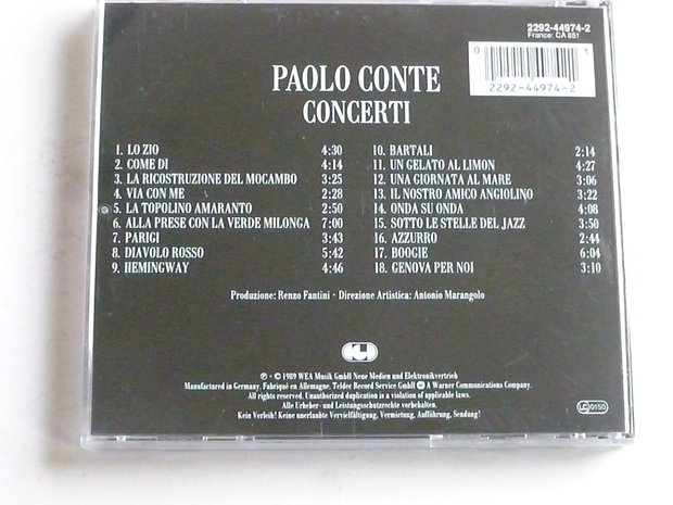 Paolo Conte - Concerti